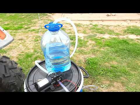 Видео: Самодельный опрыскиватель,проверка насоса и распылителей