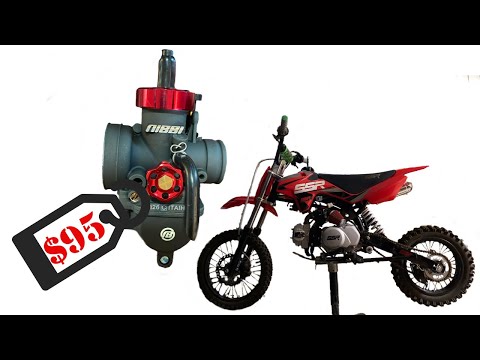 Видео: Установка карбюратора NIBBI 26 мм на питбайк объемом 125 куб. см