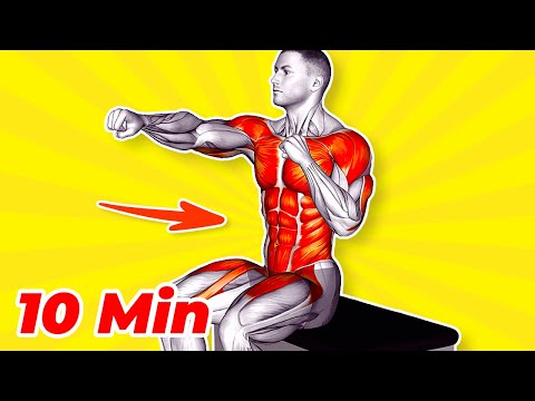 Видео: ➜ 10-минутные упражнения для стула для пожилых людей с музыкой ➜ оставайтесь активными и получайте у