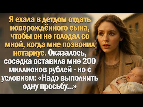 Видео: Я ехала в детдом отдать новорождённого сына, чтобы он не голодал со мной, когда мне позвонил...