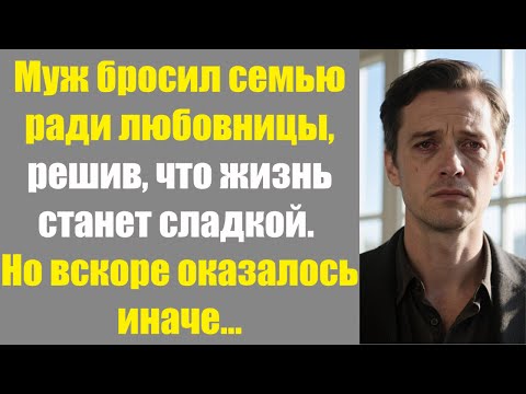 Видео: Муж бросил семью ради любовницы, решив, что жизнь станет сладкой. Но вскоре оказалось иначе...
