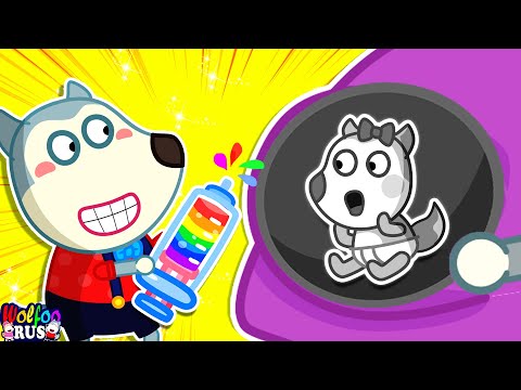 Видео: Найдите цвет для ребенка! - Вулфу отправился в больницу | Wolfoo Russian