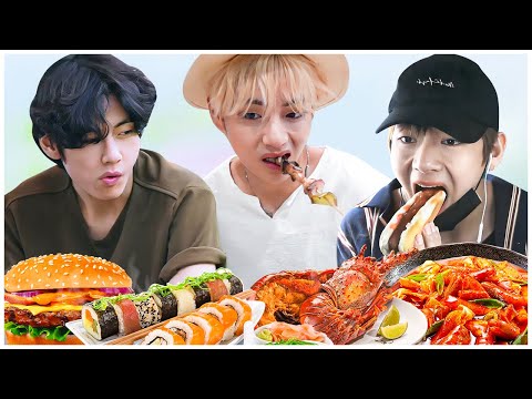 Видео: Моменты поедания Тэхёна - сборник BTS V Mukbang