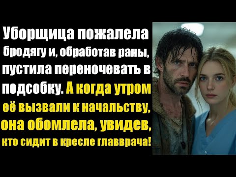 Видео: Уборщица пожалела бродягу и обработав раны, пустила переночевать в подсобку. А когда утром её