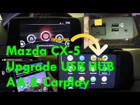 Видео: Обновление информационно-развлекательной системы Mazda CX-5 — USB-концентратор — AA и Carplay
