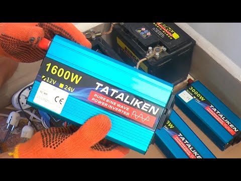 Видео: Отличный инвертор для всего дома с чистой синусоидой Tataliken 1600 ВТ. Тестирование инвертора.