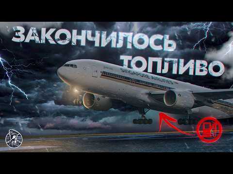 Видео: Ужасно Мало Топлива! Триллер В Исполнении Boeing 777 Singapore Airlines 319!