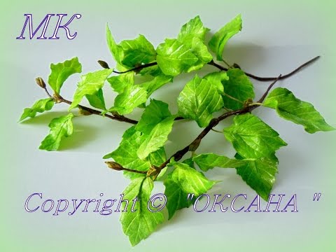 Видео: МК "Веточка березы"  из Зефирного фоамирана  (Приглашение на МК онлайн)