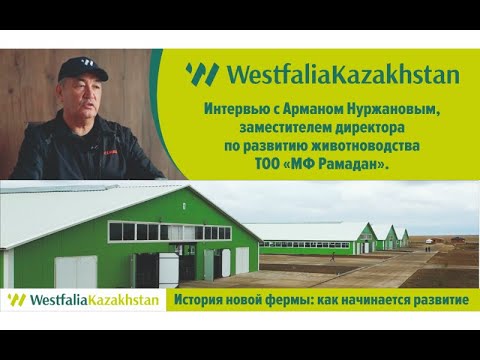 Видео: Интервью с заместителем директора по развитию животноводства ТОО "МФ Рамадан" Арманом Нуржановым