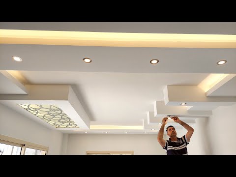 Видео: Как сделать современную отделку из гипсокартона краской и подсветкой