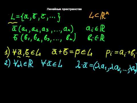 Видео: §43 Линейные пространства