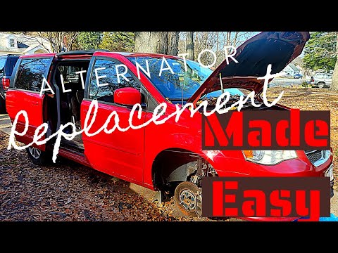 Видео: Замена генератора Додж Гранд Караван 2014 года стала проще простого!