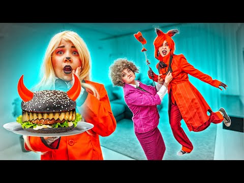 Видео: ДЕМОНИЧЕСКИЕ БУРГЕРЫ! СТРАШНАЯ УЧИЛКА 3D СТАЛА ДЕМОНОМ! Отель демонов 3 серия!