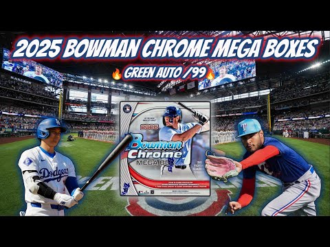 Видео: 💥Зеленый Авто /99💥 2 X 2025 Bowman Chrome Mega Boxes • Моджо, лазеры, стремительный взлет(ы) О боже!