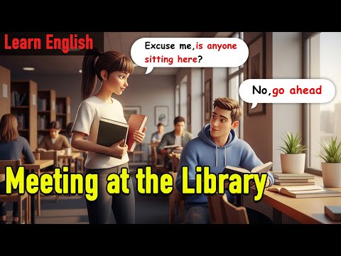Видео: Встреча в библиотеке | Практика аудирования A2-B1 | Медленный разговорный английский