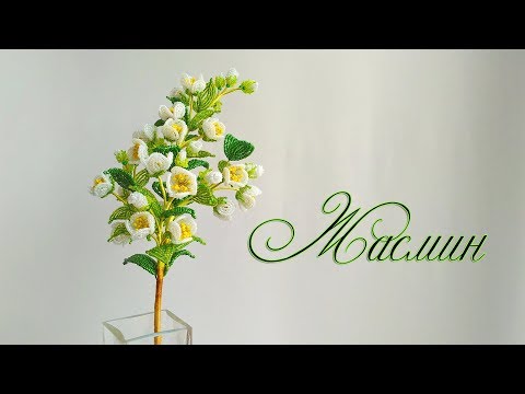 Видео: DIY / ЖАСМИН  ИЗ БИСЕРА / Мастер-класс / Цветы из бисера /beaded flowers/ Бисероплетение