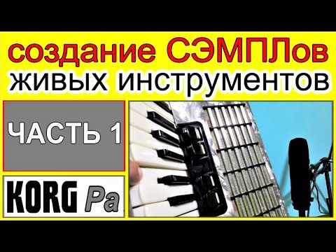 Видео: Как загрузить звук "живого" инструмента в синтезатор~KORG Pa900~sampling a live instrument~Part 1