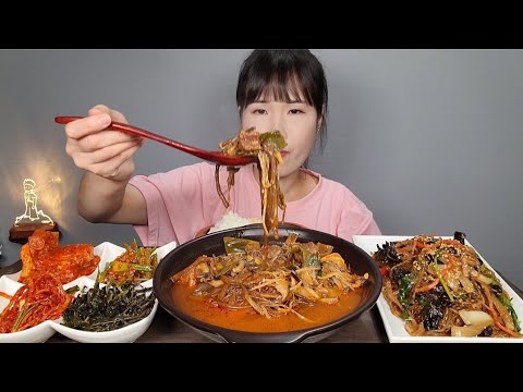 Видео: Толстый юккеджан 🌶 Чапчэ, деликатес, тофу, мукбанг