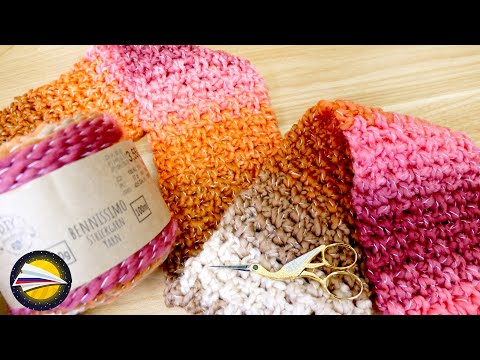 Видео: Вязание крючком | Мега красивый шарф с градиентом цветов | Быстро и просто