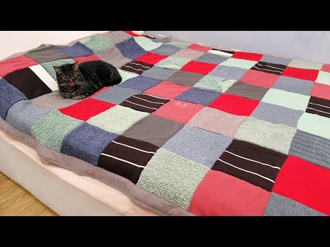 Видео: Тёплый плед из кофт ☺️💕