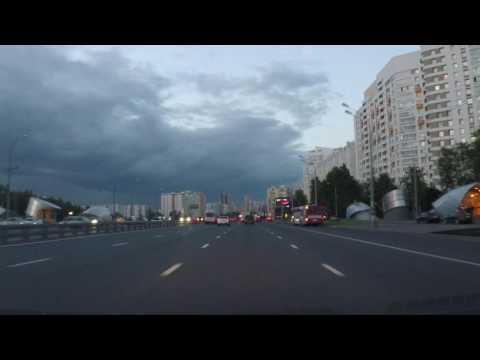 Видео: 079 - Киевское шоссе - Ленинский проспект ночью