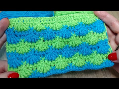 Видео: 😎НОВЫЕ ОБЪЕМНЫЕ РАКУШКИ узор крючком. Подробно, для начинающих./NEW VOLUME SHELLS crochet pattern.