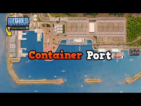 Видео: Строительство контейнерного порта в Cities: Skylines | Без модов | DLC «Sunset Harbor» | Эпизод 28