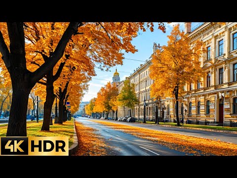 Видео: 🇷🇺 4К HDR Прогулка по Кронверкскому проспекту на фоне золотой осени. САНКТ-ПЕТЕРБУРГ.