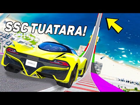 Видео: ВОТ ЭТО СКОРОСТЬ! СПУСК С ОГРОМНОЙ ДУГИ БЕЗ ТОРМОЗОВ НА ЧИТ ТАЧКАХ В ГТА 5 МОДЫ! ОБЗОР МОДА