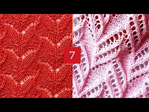 Видео: 👍7 Схем вязания узоров спицами. Видео. Elmira Sadygova. Mother's knitting.