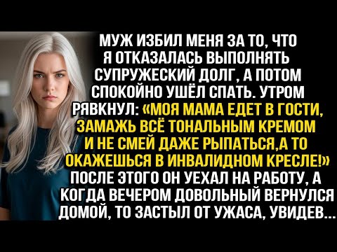 Видео: Муж избил меня за то, что я отказалась выполнять супружеский долг, а потом спокойно ушёл спать