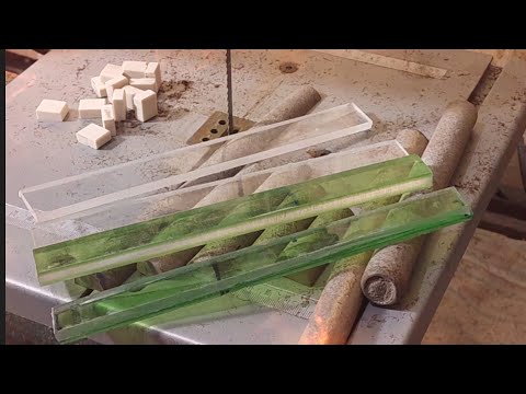 Видео: ленточная пила,распил на звенья(эбонит, бильярдный шар)