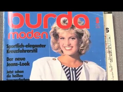 Видео: Обзор журнала Бурда моден марта 1986  года ￼