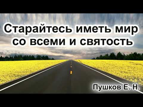 Видео: "Старайтесь иметь мир со всеми и святость" Пушков Е. Н.