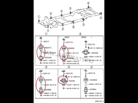 Видео: замена опор кузова на автомобиле тойота хайлюкс сурф 185 SAT ST-LC-PR95 SURF\ Prado 95