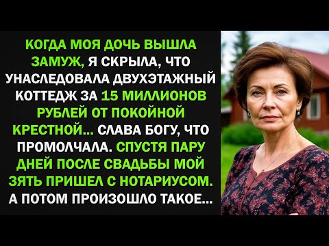 Видео: Когда моя дочь вышла замуж, я скрыла, что унаследовала двухэтажный коттедж за 15 млн, потому что...