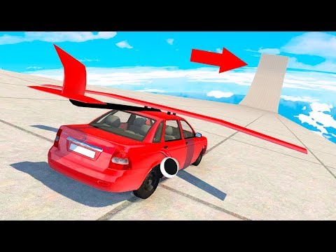 Видео: СМЕРТЕЛЬНЫЕ ПРЫЖКИ НА ПРИОРЕ С КРЫЛЬЯМИ! БЕЗУМНАЯ ГОРКА С ОГРОМНЫМ ТРАМПЛИНОМ В BeamNG.drive
