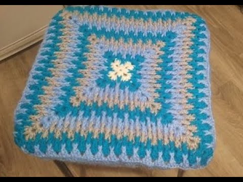 Видео: Чехол - накидка на табурет крючком/Cover-cape on a stool with a hook