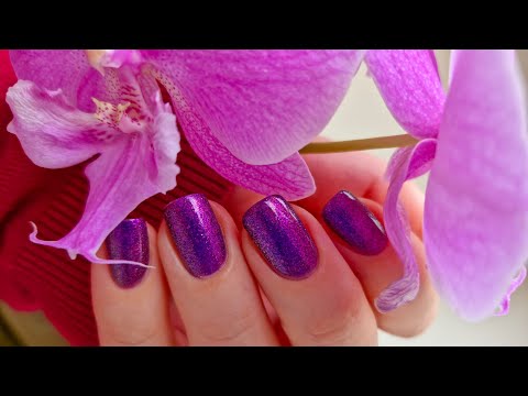 Видео: Бархатный блик обычным лаком 💅 Bow  Dark waves