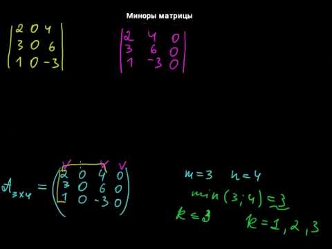 Видео: §24 Миноры матрицы