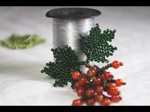 Видео: Кленовый листик из бисера