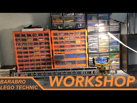 Видео: Обзор моей Лего Техник мастерской / Как хранить детали / LEGO TECHNIC WORKSHOP