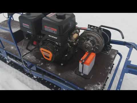 Видео: Новый Егерь 600 тайга на гусенице бобр, двигателем КР 460 (20 л.с.) и реверсом без цепей.