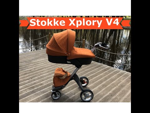 Видео: Обзор детской коляски Stokke Xplory V4. 2в1.Редкий цвет/Review of the Stokke Xplory V4 baby stroller