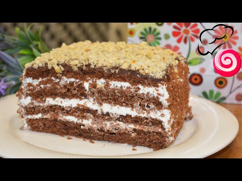 Видео: Бисквит на сгущенке Крем – сливки и сметана Простой рецепт торта
