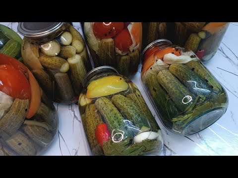 Видео: ҚИЯР ЖАБУ.Ассорти на зиму. Хрустящие огурцы на зиму.Банка жабу