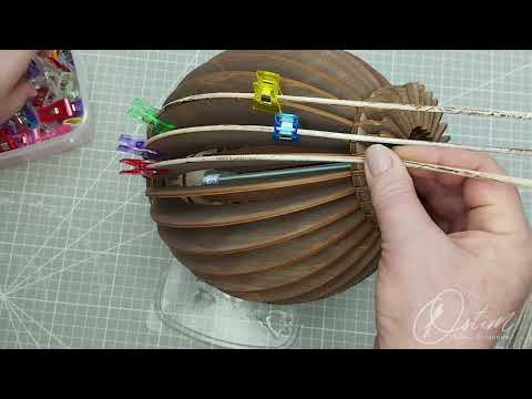 Видео: Установление стоек из бумажной лозы на форме Шарик! 