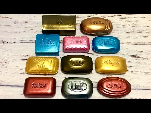 Видео: ASMR Soap/ cutting dry paint soap/ резка сухого крашенного мыла