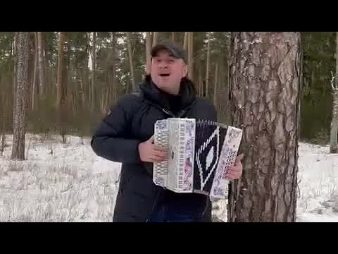 Видео: Мужик зажигает в мороз на гармони