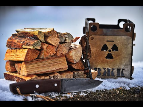 Видео: Печь щепочница "Выживайка" 2 (ВЖК) Компактная печка , для приготовления пищи в походных условиях.